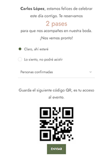 Interfaz de invitación personalizada