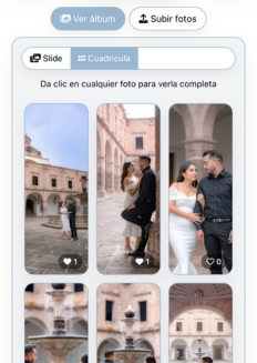 Subida de fotos al álbum